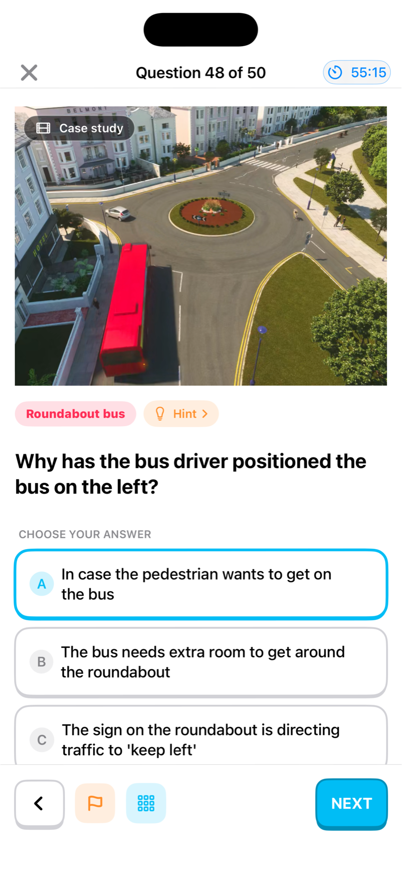 Toucan’s mock test with a video case-study question